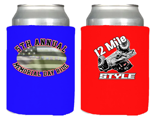 5th Annual Memorial Day Ride Can Cooler - 12 Mile Style